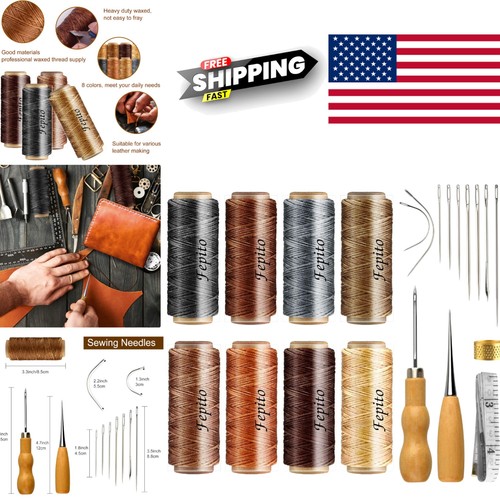 Leather sewing thread kit - leather,